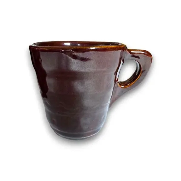 Vintage Brown Glazed USA Pottery Pitcher and Mug Set Mid Century Modern - Picture 3 of 9